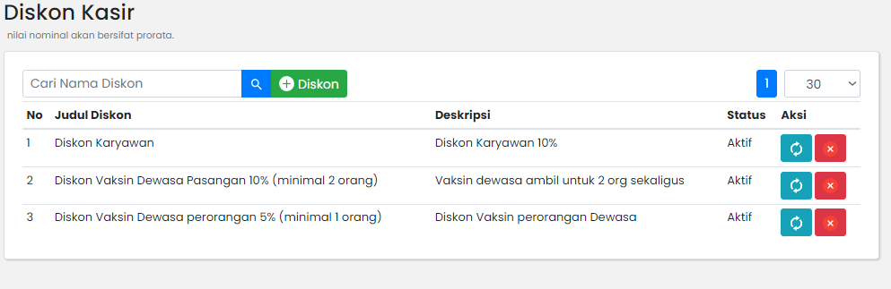 Diskon Kasir