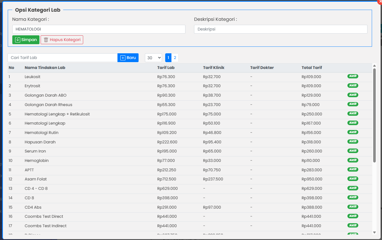 Edit Kategori Laboratorium