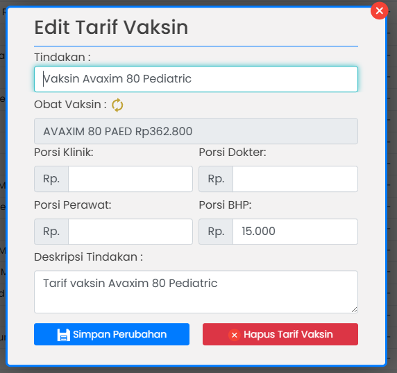 Edit Tarif Vaksin Baru