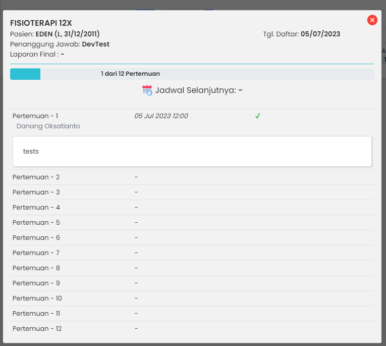 Detail Riwayat Tumbuh Kembang